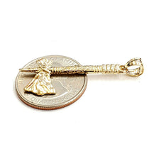 Load image into Gallery viewer, New 14k Yellow Gold Solid 3D AXE Pendant charm outdoor tool fine jewelry 2.8g