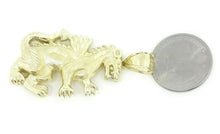 Load image into Gallery viewer, 10k yellow gold dragon full body pendant/charm gift fine jewelry for men 6.6g