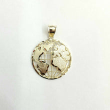Load image into Gallery viewer, New 10k yellow gold round globe planet earth world map pendant jewelry 1.08" 3g