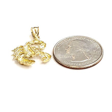 Load image into Gallery viewer, New 10k yellow gold scorpion Scorpio pendant charm zodiac sign fine jewelry 1.6g