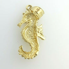 Load image into Gallery viewer, New 14k yellow Gold sea horse Pendant charm gift fine jewelry unisex 1.6g