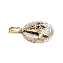 Load image into Gallery viewer, 14k yellow Gold Freemason Masonic Pendant charm gift religious fine jewelry 2.3g