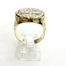 Load image into Gallery viewer, 10k two tone gold last supper religious men's Ring diamond cut jewelry Size 9.5