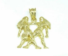Load image into Gallery viewer, New 10k yellow solid Gold Gemini zodiac astrology Pendant charm fine jewelry 2g