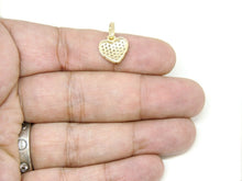 Load image into Gallery viewer, New 14k yellow Gold heart Pendant cubic zirconia gift fine jewelry for her 1.5g