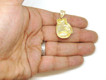 Load image into Gallery viewer, 10k yellow Gold boxing glove Pendant cubic zirconia gift sport fine jewelry 7.5g