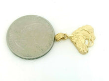 Load image into Gallery viewer, New 14k yellow solid Gold horse head animal Pendant charm fine gift jewelry 1.7g
