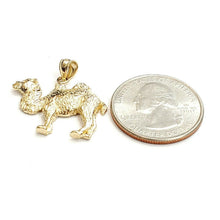 Load image into Gallery viewer, New 14k yellow Gold camel full body animal Pendant charm gift fine jewelry 4.2g