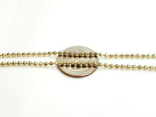 Load image into Gallery viewer, 10K yellow gold 2.5mm ball bead chain moon cut Necklace fine jewelry 9.5g 20"