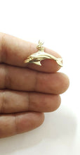 Load image into Gallery viewer, New 10k yellow Gold dolphin animal ocean Pendant charm fine gift jewelry 2.4g