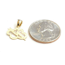 Load image into Gallery viewer, 14k yellow gold Tiny cloud lightning bolt pendant charm gift fine jewelry 0.8g