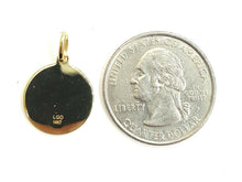 Load image into Gallery viewer, New 14k yellow gold round saint Jude Judah Thaddeus pendant religious 0.59" 2g
