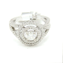 Load image into Gallery viewer, 0.83Ct Natural Diamond In 14k White Gold Wedding Engagement women Ring Size 6.5