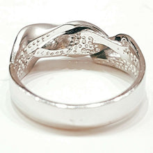 Load image into Gallery viewer, 14k white Gold solid woman's ring cubic zirconia size 7.5 fine gift jewelry