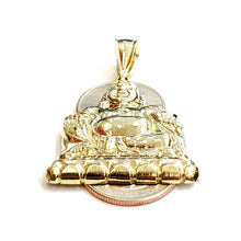 Load image into Gallery viewer, New 10k yellow gold buddha Buda Buddah pendant charm fine religious jewelry 8.9g