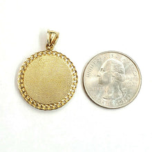 Load image into Gallery viewer, 10k yellow gold round Jesus face head pendant charm religious jewelry 0.97" 4.3g