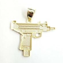 Load image into Gallery viewer, New 10k yellow Gold solid Uzi machine gun Pendant charm fine jewelry unisex 4g