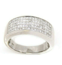 Load image into Gallery viewer, 1.25ct genuine diamond 14k White Gold Women wide band Ring fine jewelry Size 7