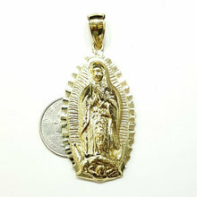 Load image into Gallery viewer, 10k gold virgin Mary Guadalupe pendant charm gift fine religious jewelry 8.3g