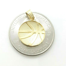 Load image into Gallery viewer, 14k gold basketball pendant charm Fine Jewelry Gift sport unisex 0.55" 0.9g