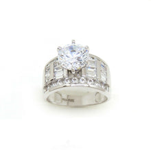 Load image into Gallery viewer, New 14k white Gold woman's engagement ring round cubic zirconia size 7
