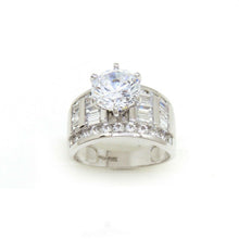 Load image into Gallery viewer, New 14k white Gold woman's engagement ring round cubic zirconia size 7