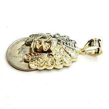 Load image into Gallery viewer, 10k yellow solid Gold Indian face head Pendant diamond cut fine gift jewelry 4g
