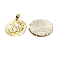 Load image into Gallery viewer, 10k yellow Gold scorpion zodiac sign round Pendant charm fine gift jewelry 2.5g