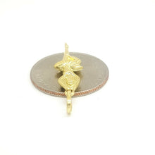 Load image into Gallery viewer, 14k yellow Gold 3D hollow ballerina dancer Pendant gift for her fine jewelry 1g
