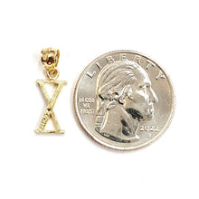 Load image into Gallery viewer, New 14KT Yellow Gold Solid Roman number 10 Pendant charm gift Fine Jewelry 0.9g