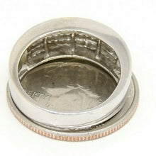 Load image into Gallery viewer, 1.25ct genuine diamond 14k White Gold Women wide band Ring fine jewelry Size 7