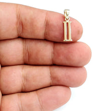 Load image into Gallery viewer, New 14KT Yellow Gold Solid Roman number 2 Pendant charm gift Fine Jewelry 1g