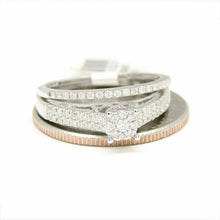 Load image into Gallery viewer, 0.30Ct Natural Diamond 14k White Gold women Wedding and Engagement Ring Size 7