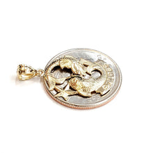 Load image into Gallery viewer, New 14k yellow Gold Pisces fish zodiac sign Pendant astrology fine jewelry 1.9g