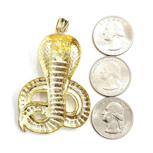 Load image into Gallery viewer, New 10k yellow gold cobra snake reptile Pendant charm gift fine jewelry 11.9g