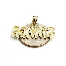 Load image into Gallery viewer, New 10k yellow Gold Savage Pendant charm diamond cut fine gift jewelry 1.9g