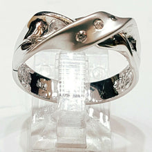 Load image into Gallery viewer, 14k white Gold solid woman's ring cubic zirconia size 7.5 fine gift jewelry