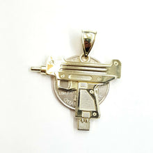 Load image into Gallery viewer, New 10k yellow Gold solid Uzi machine gun Pendant charm fine jewelry unisex 4g