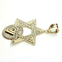 Load image into Gallery viewer, 10k yellow gold star of David Jewish Israel charm pendant religious jewelry 5.3g