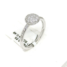 Load image into Gallery viewer, 0.48ct Genuine diamond 14k White Gold Women round ball Ring fine gift Size 6.5