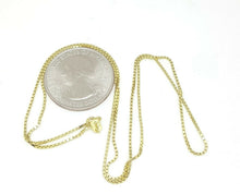 Load image into Gallery viewer, New 14K Yellow Gold 0.95mm Square Box Chain Necklace fine gift jewelry 2.9g 20"