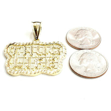 Load image into Gallery viewer, New 10k yellow Gold Thug Life word Pendant charm diamond cut fine jewelry 8.3g