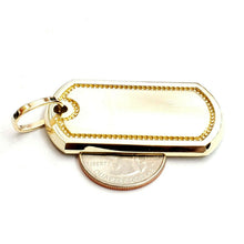 Load image into Gallery viewer, New 10k yellow Gold solid dog tag Pendant charm shiny fine gift jewelry 9.9g