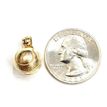 Load image into Gallery viewer, 14k yellow Gold basketball 3D ball Pendant charm fine sport jewelry unisex 3.2g