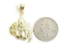 Load image into Gallery viewer, New 10K Yellow Gold Nugget Allah Islamic God Pendant Charm religious jewelry 3g