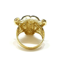 Load image into Gallery viewer, 10k yellow gold bull head zodiac Taurus men's Ring diamond cut jewelry Size 9