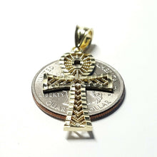 Load image into Gallery viewer, 10k yellow gold Egyptian ankh cross pendant charm fine religious jewelry 1.9g