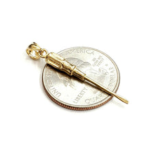 Load image into Gallery viewer, 14k Yellow Gold 3D screwdriver Pendant charm construction tool fine jewelry 1.5g