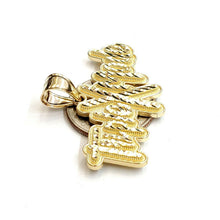 Load image into Gallery viewer, 10k yellow Gold Triple X Mode word Pendant charm diamond cut fine jewelry 7.2g