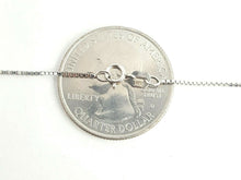 Load image into Gallery viewer, New 14K white Gold 0.80mm Square Box Chain Necklace fine gift jewelry 2.3g 22"